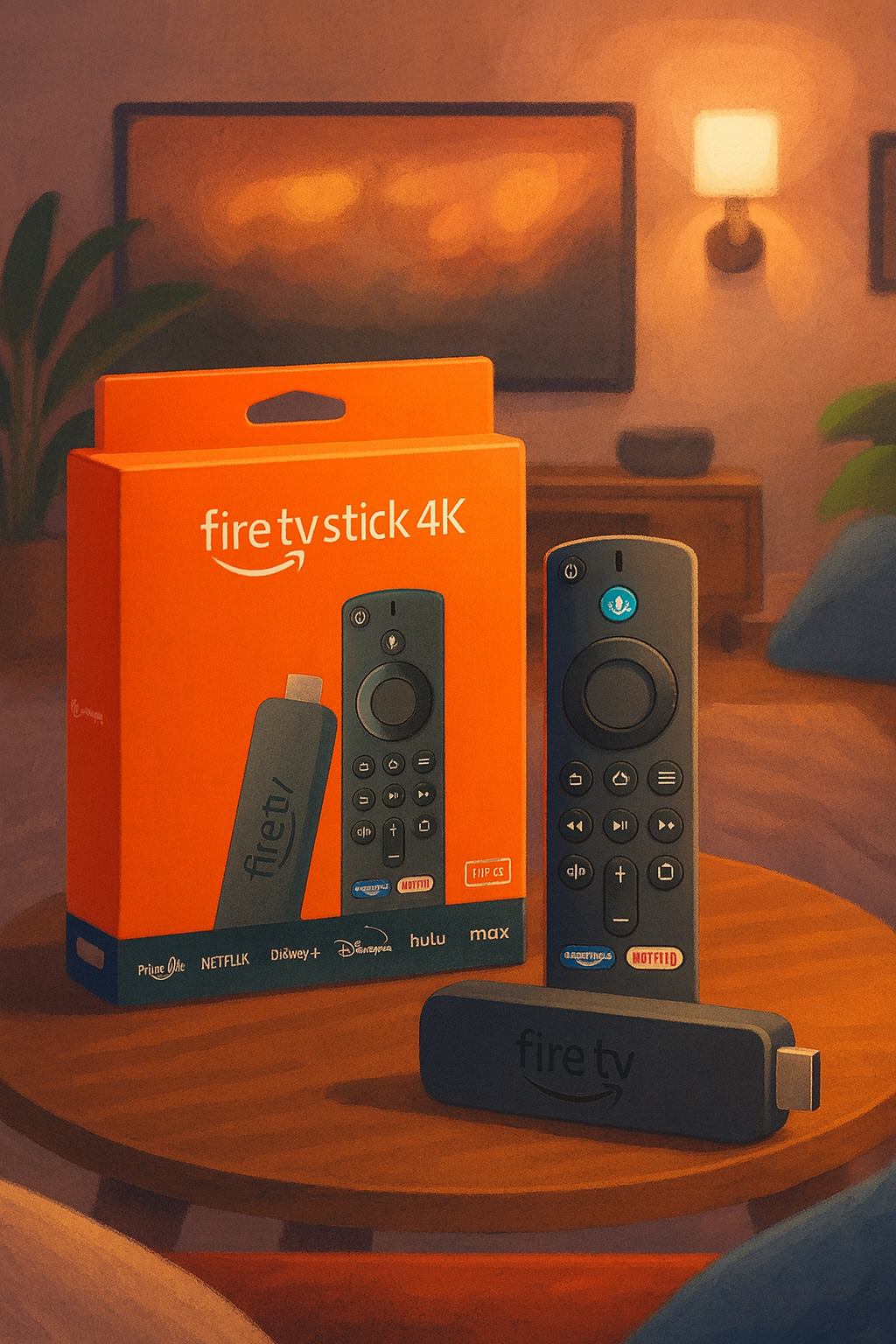 Clé HDMI Fire TV Stick – CozyVision™ (Streaming 4K, Wi-Fi, Alexa)