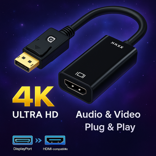 Adaptateur CozyVision™ DisplayPort vers HDMI 4K – Ultra HD, Audio & Vidéo pour PC/TV