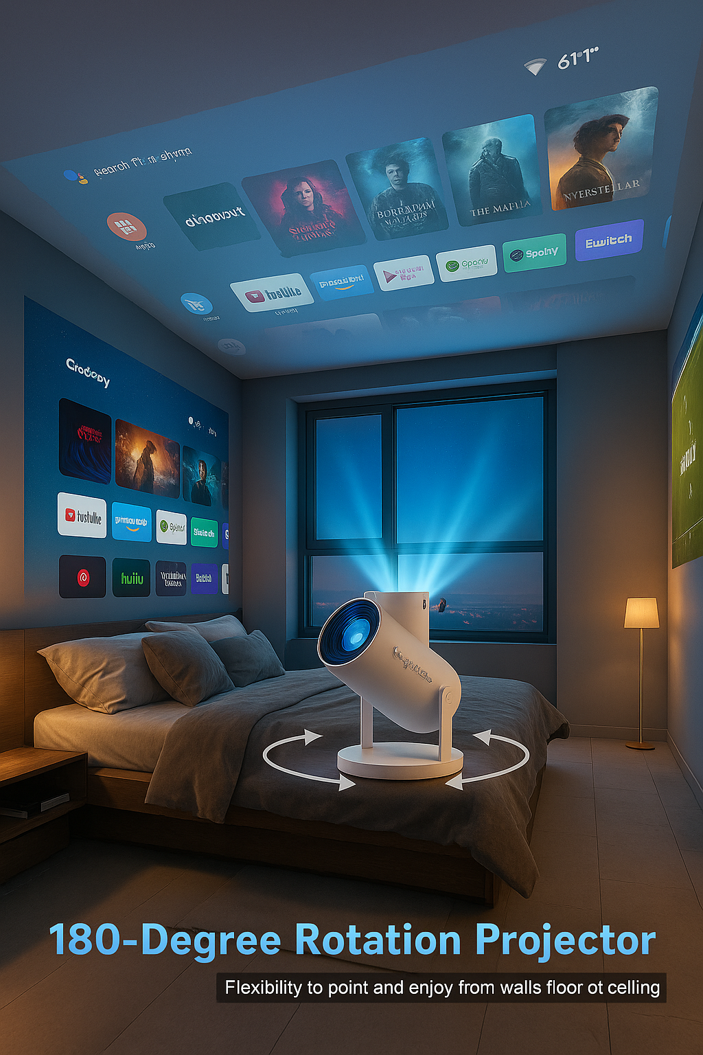 Mini Rétroprojecteur 4K – CozyVision™ HY300 PRO (rotatif 180°) (Copie)