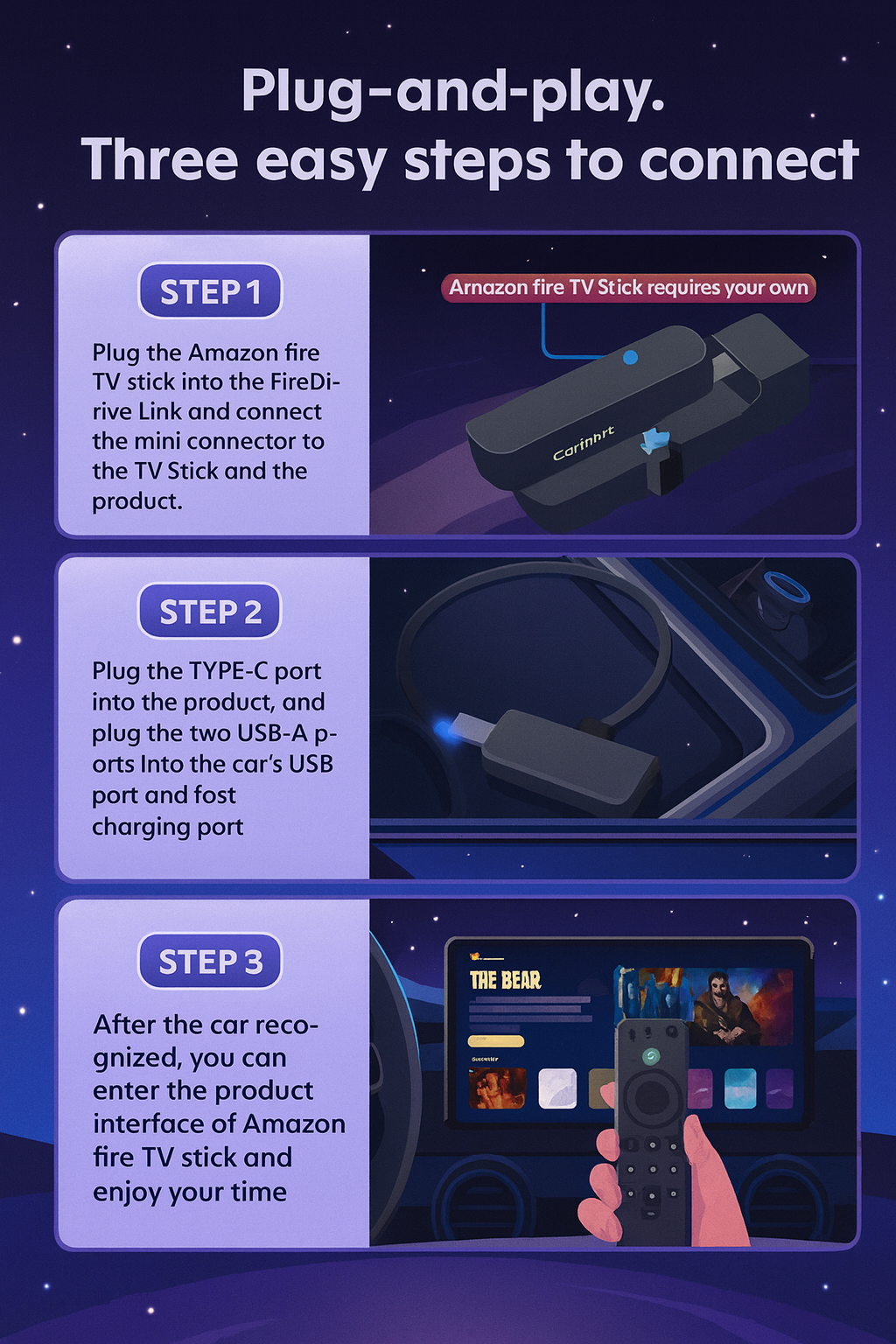Adaptateur Carlinkit – CozyVision™ (CarPlay & Android Auto)